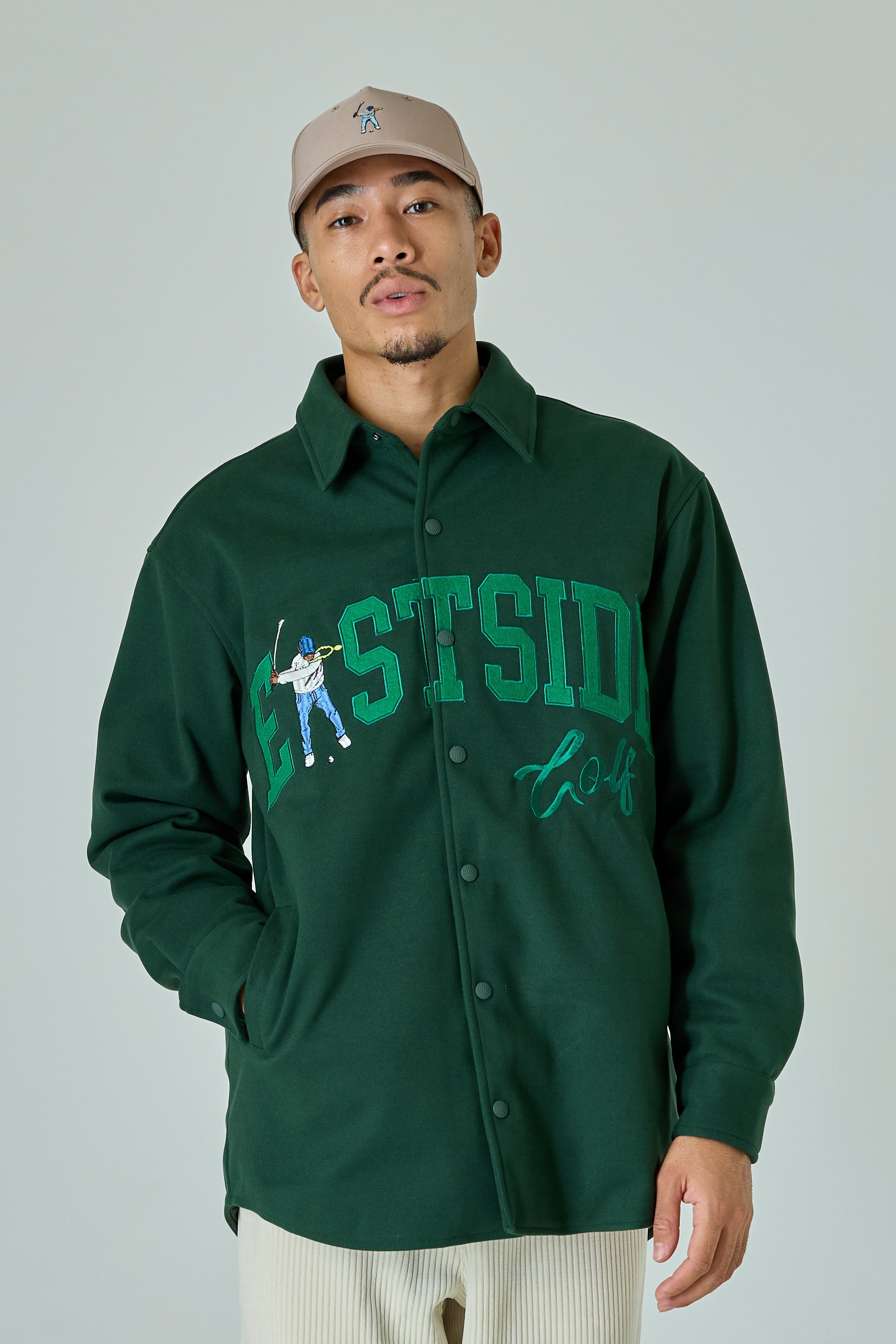 WOOL BLEND BUTTON UP / ロングスリーブボタンアップシャツジャケット