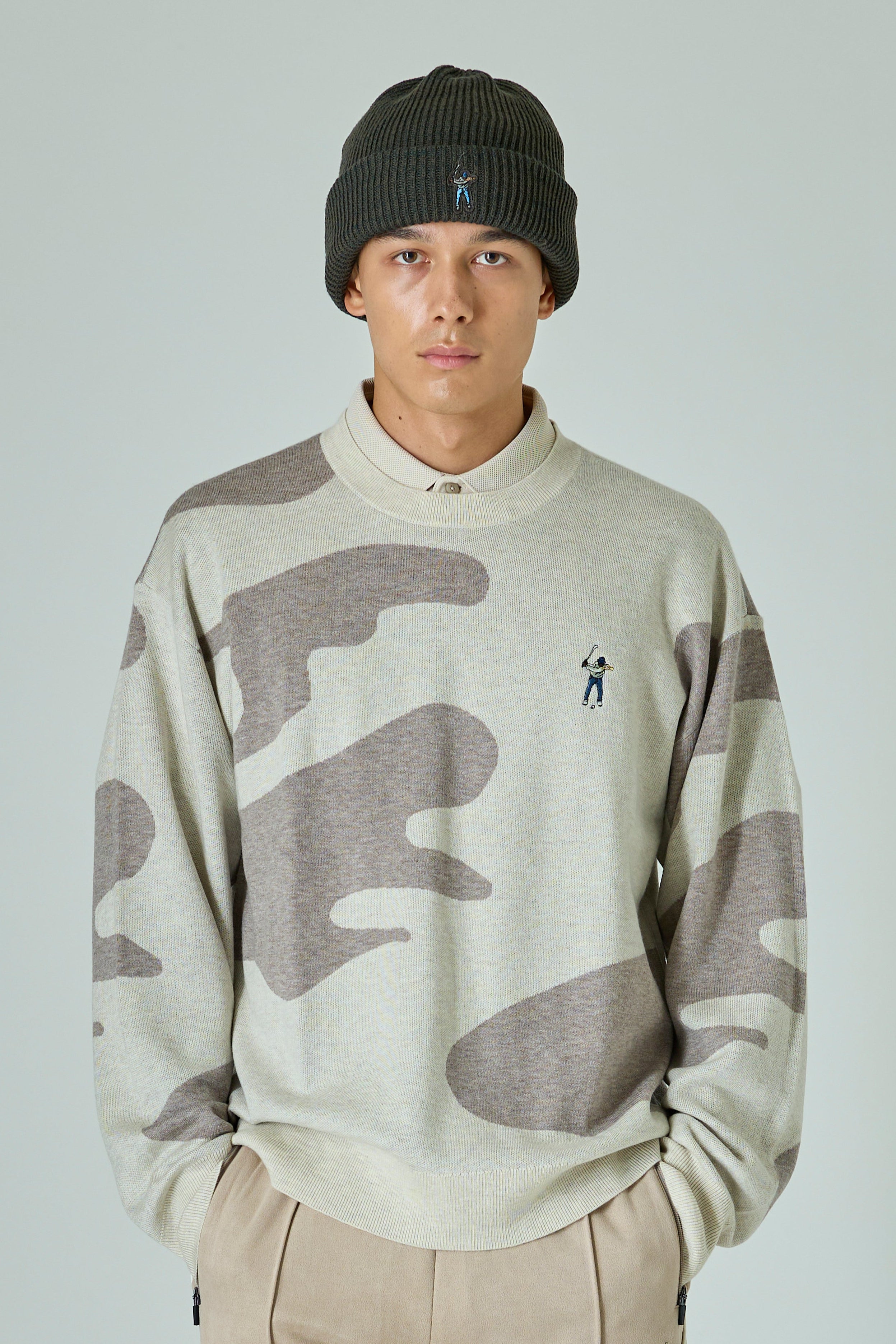 CAMO CREW SWEATER / カモ柄クルーネックセーター – Eastside Golf