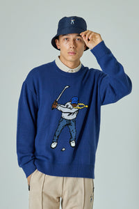 INTARSIA SWINGMAN SWEATER / インターシャスウィングマンセーター