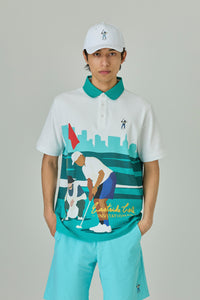 GRAPHIC PIQUE POLO / グラフィックピケポロ