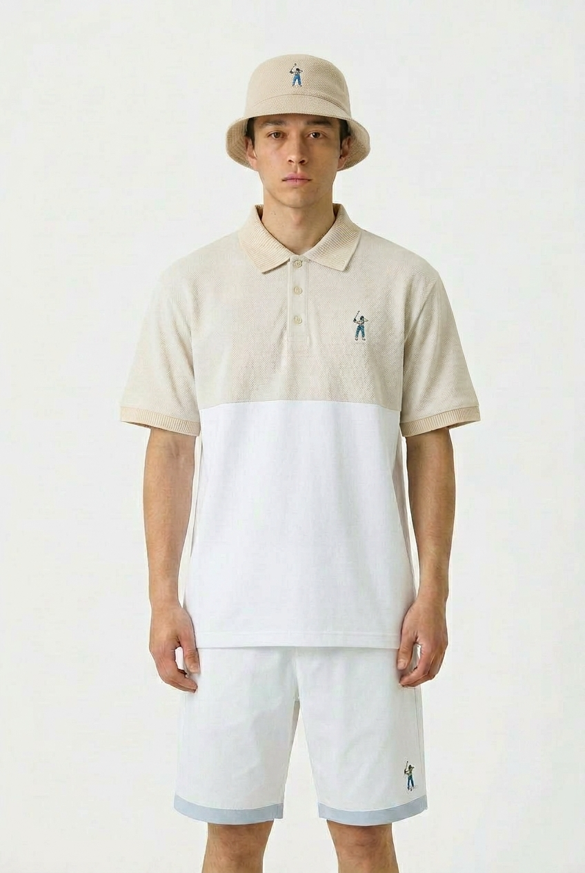 COTTON LIKE HORIZON BLOCK POLO / ホライゾンカラーブロッキングポロ COTTON LIKE HORIZON BLOCK POLO / ホライゾンカラーブロッキングポロ