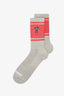 RETRO STRIPED CALF SOCKS / レトロストライプカーフロゴソックス