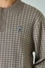 L/S HOUNDSTOOTH SWEATER POLO / 千鳥柄スエットポロ