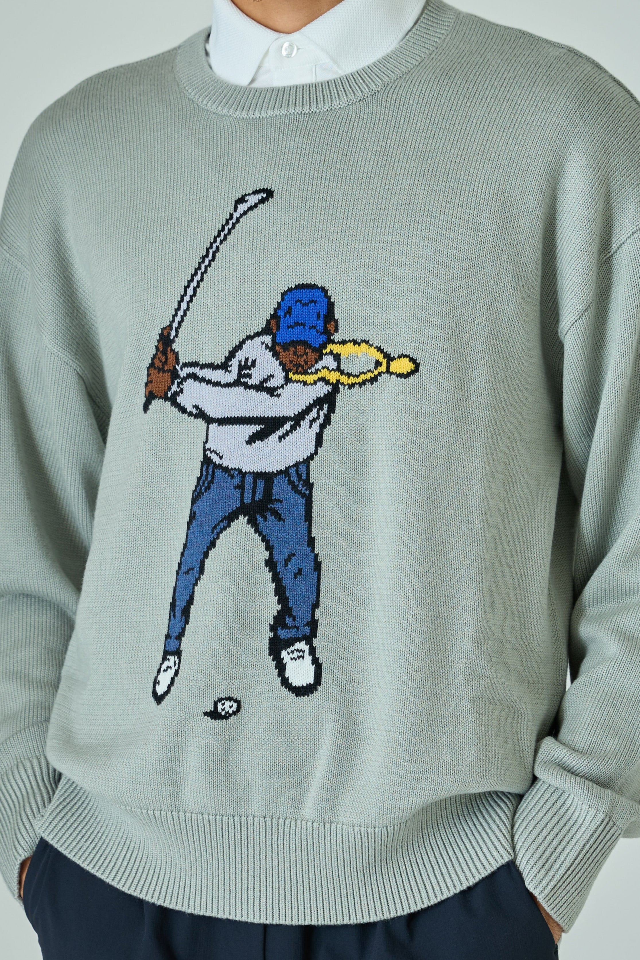 INTARSIA SWINGMAN SWEATER / インターシャスウィングマンセーター