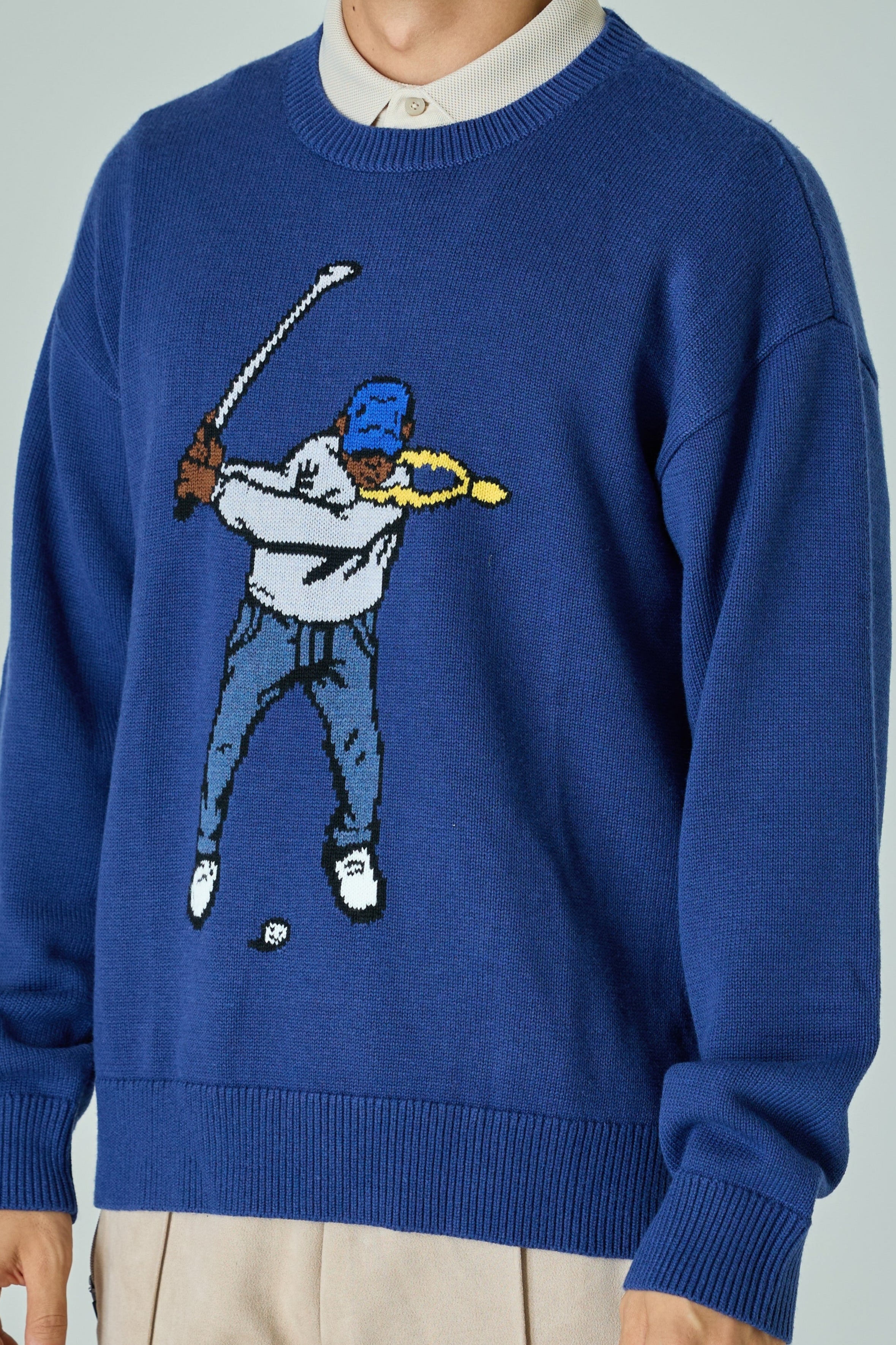 INTARSIA SWINGMAN SWEATER / インターシャスウィングマンセーター