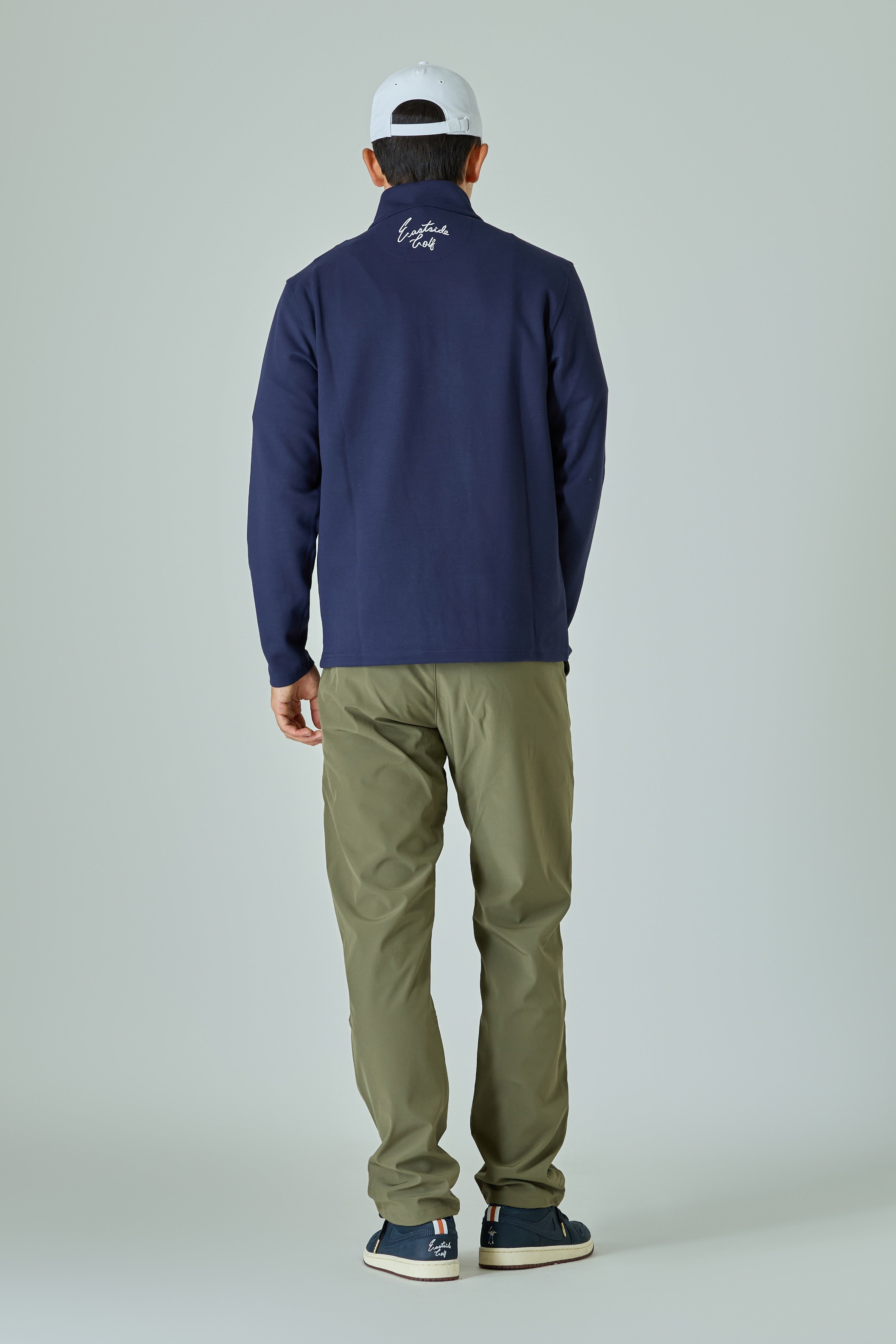 新品タグ付き【イーストサイドゴルフ】クォータージップウィンドブレイカー 黒 XL イーストサイドゴルフ】クォータージップ メッシュ裏地ウィンド