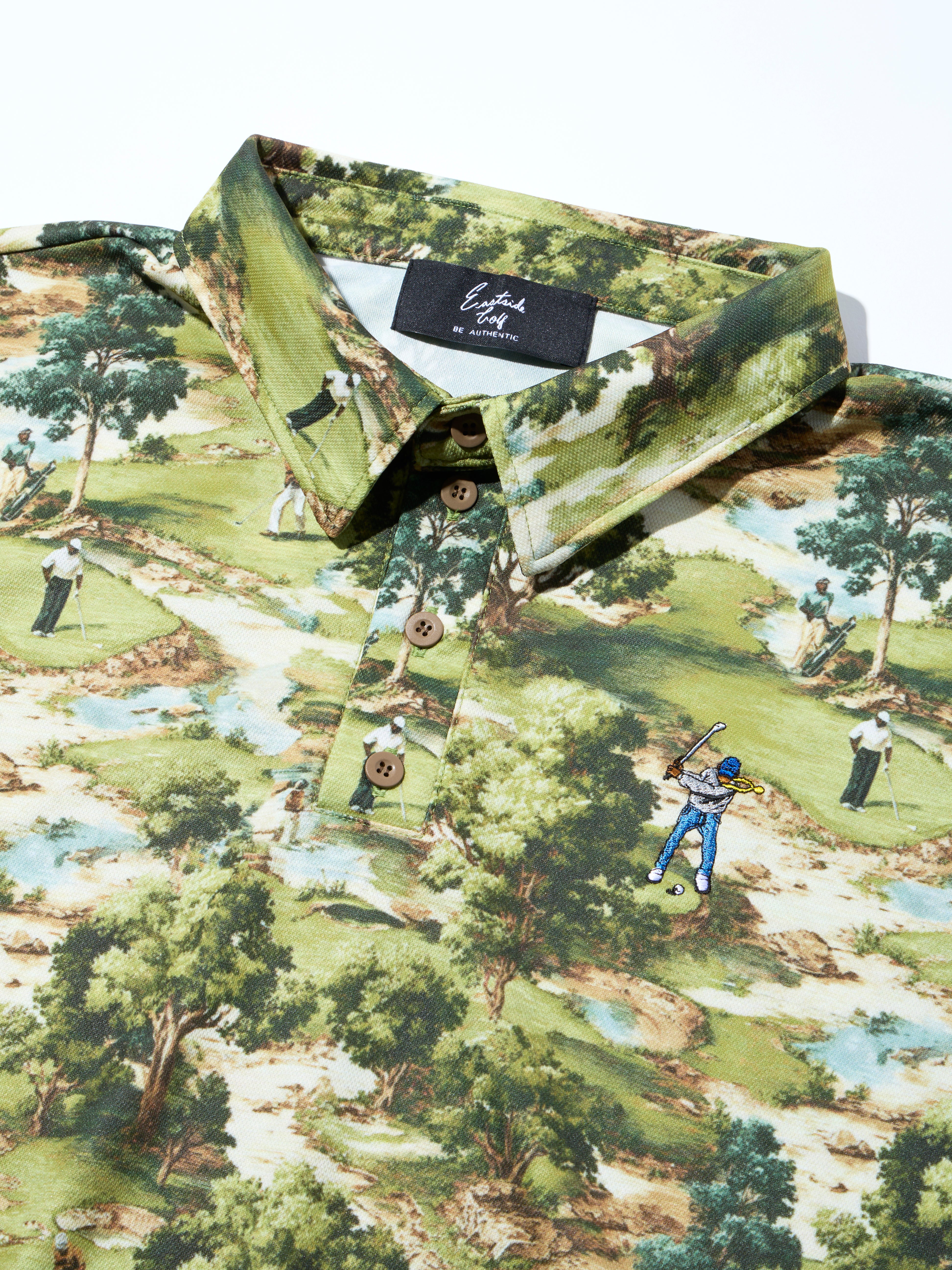 新品未使用イーストサイドゴルフPolo M カモフラージュ GOLF COURSE POLO / ゴルフコース総柄ポロ – Eastside Golf (イースト